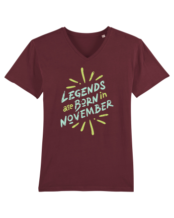 Legends Are Born In November Burgundy