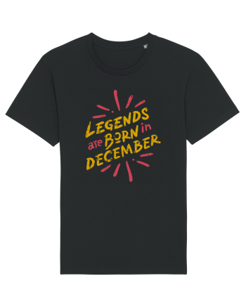 Legends Are Born In December Black