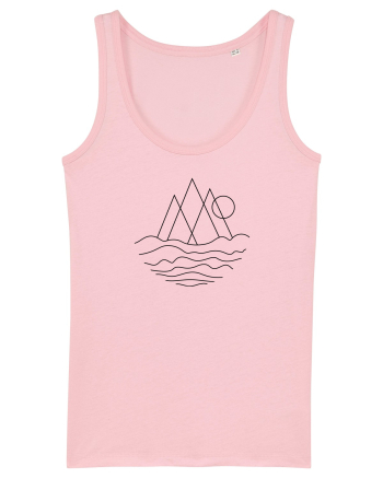 Peisaj Minimalist din Linii Cotton Pink