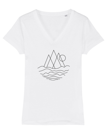Peisaj Minimalist din Linii White