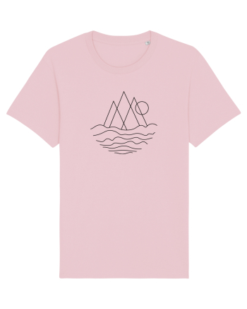 Peisaj Minimalist din Linii Cotton Pink