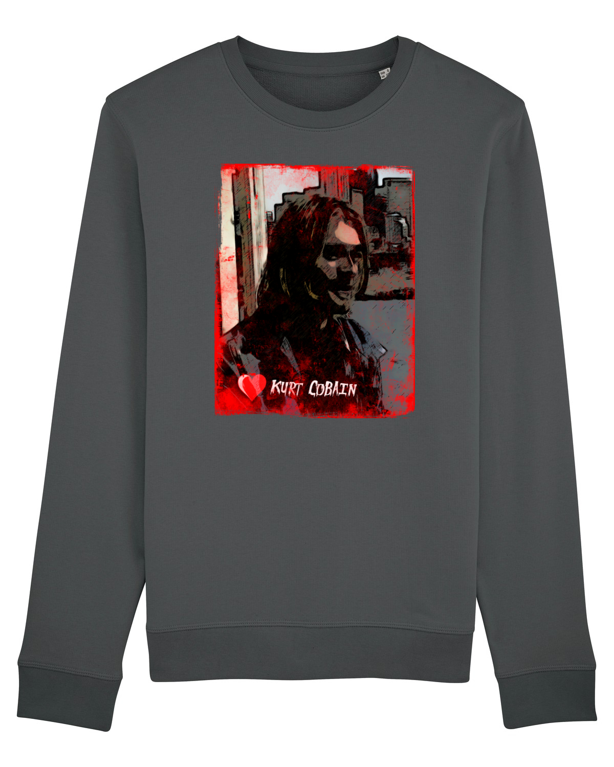 Bluză mânecă lungă Unisex Rise Anthracite