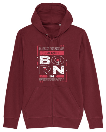 Legends Are Born In February Burgundy
