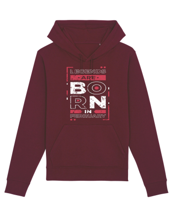 Legends Are Born In February Burgundy