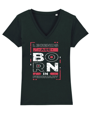 Legends Are Born In February Black