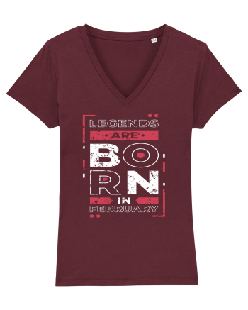 Legends Are Born In February Burgundy