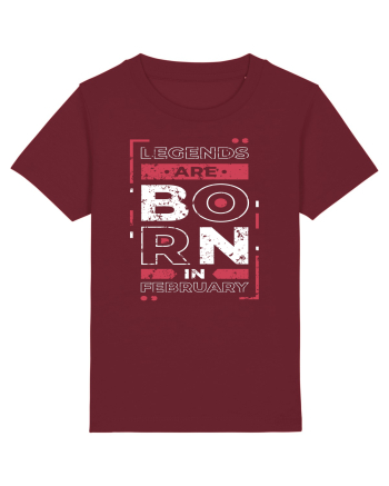 Legends Are Born In February Burgundy