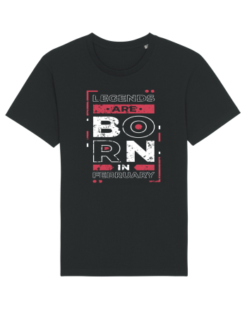 Legends Are Born In February Black