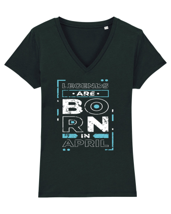 Legends Are Born In April Black