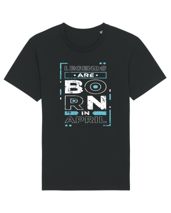 Legends Are Born In April Black