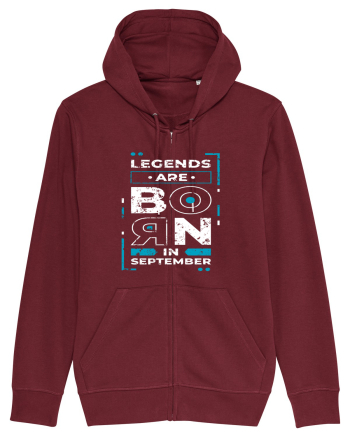 Legends Are Born In September Burgundy