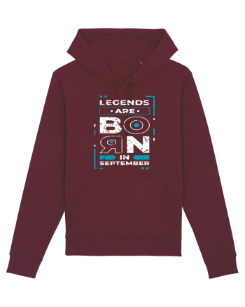Legends Are Born In September Burgundy