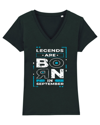 Legends Are Born In September Black