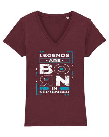 Legends Are Born In September Burgundy