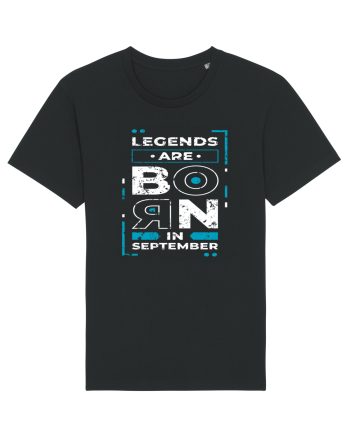 Legends Are Born In September Black