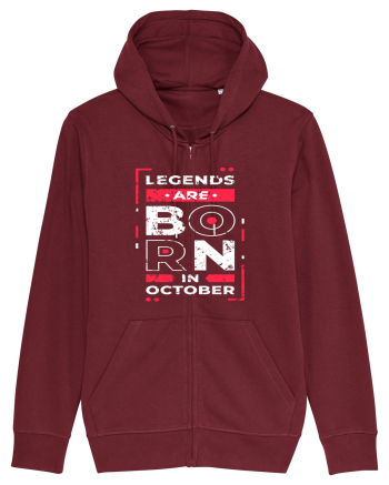 Legends Are Born In October Burgundy