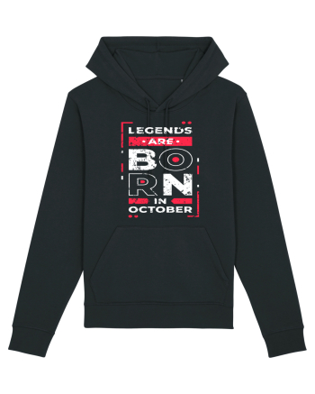 Legends Are Born In October Black