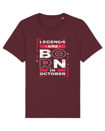 Legends Are Born In October Burgundy