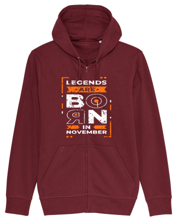 Legends Are Born In November Burgundy
