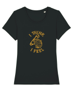 I Think I Feel Tricou mânecă scurtă guler larg fitted Damă Expresser