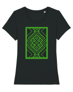 Cusatura din Ardeal Tricou mânecă scurtă guler larg fitted Damă Expresser