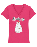 Do you need to unwrap your Christmas Tree? Tricou mânecă scurtă guler V Damă Evoker