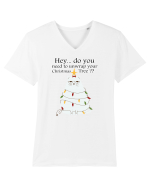 Do you need to unwrap your Christmas Tree? Tricou mânecă scurtă guler V Bărbat Presenter