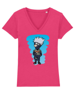 NARUTO - Kakashi Blue (chibi) Tricou mânecă scurtă guler V Damă Evoker