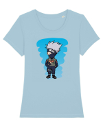 NARUTO - Kakashi Blue (chibi) Tricou mânecă scurtă guler larg fitted Damă Expresser