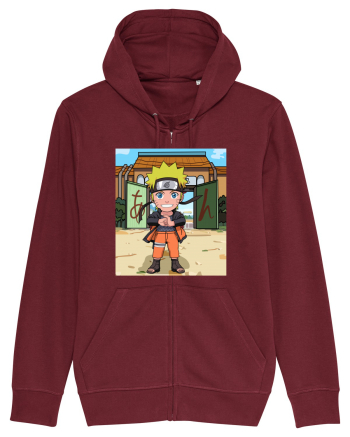 NARUTO - Naruto in Konoha (chibi) Burgundy