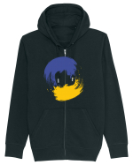 Color Wheel - blue&yellow Hanorac cu fermoar Unisex Connector