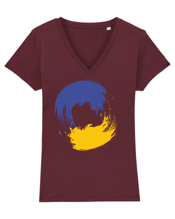 Color Wheel - blue&yellow Burgundy