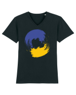 Color Wheel - blue&yellow Tricou mânecă scurtă guler V Bărbat Presenter
