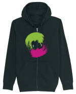 Color Wheel - green&purple Hanorac cu fermoar Unisex Connector