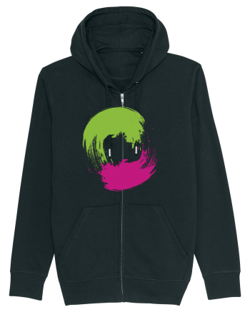 Color Wheel - green&purple Black