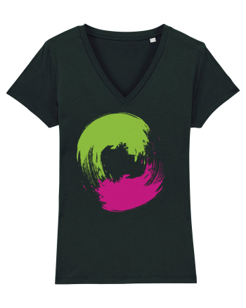 Color Wheel - green&purple Black