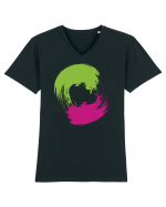Color Wheel - green&purple Tricou mânecă scurtă guler V Bărbat Presenter