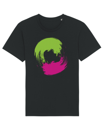 Color Wheel - green&purple Black