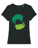Color Wheel - green&green Tricou mânecă scurtă guler larg fitted Damă Expresser