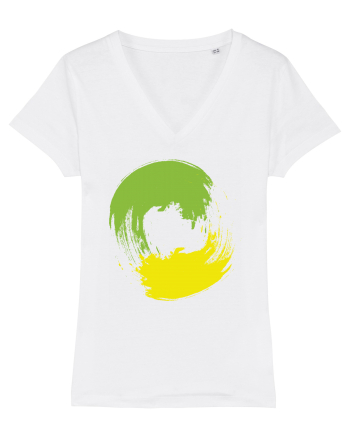 Color Wheel - green&yellow White
