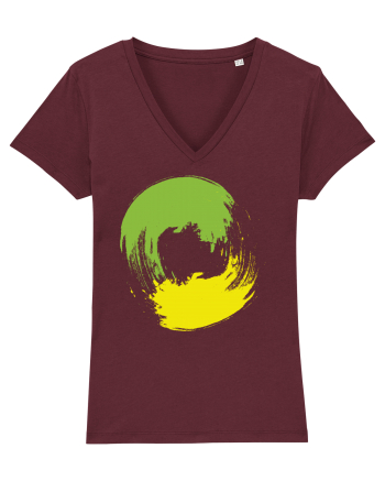Color Wheel - green&yellow Burgundy
