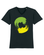 Color Wheel - green&yellow Tricou mânecă scurtă guler V Bărbat Presenter