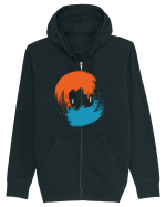 Color Wheel - orange&blue Hanorac cu fermoar Unisex Connector