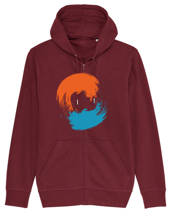 Color Wheel - orange&blue Burgundy