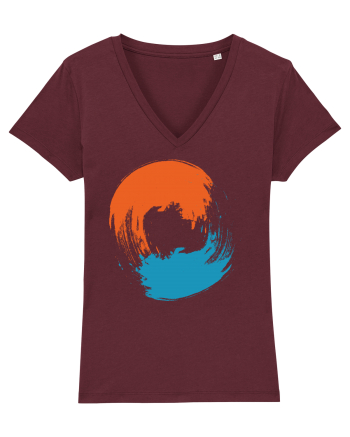 Color Wheel - orange&blue Burgundy
