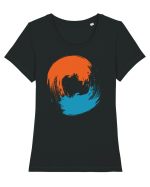 Color Wheel - orange&blue Tricou mânecă scurtă guler larg fitted Damă Expresser