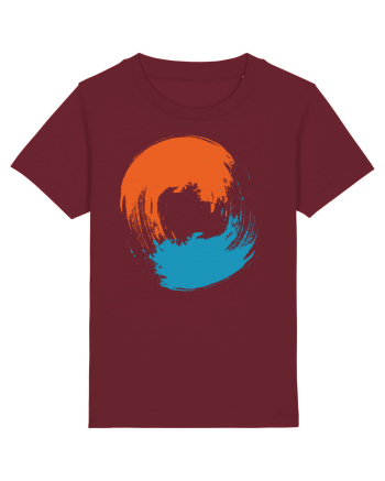 Color Wheel - orange&blue Burgundy
