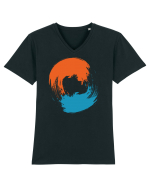 Color Wheel - orange&blue Tricou mânecă scurtă guler V Bărbat Presenter