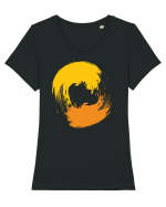 Color Wheel - orange&orange Tricou mânecă scurtă guler larg fitted Damă Expresser