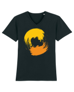 Color Wheel - orange&orange Tricou mânecă scurtă guler V Bărbat Presenter